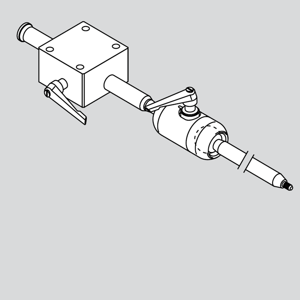 P-UTDG Крепление к нижней части стола с телескопической направляющей для голов PK-1 и PK-2