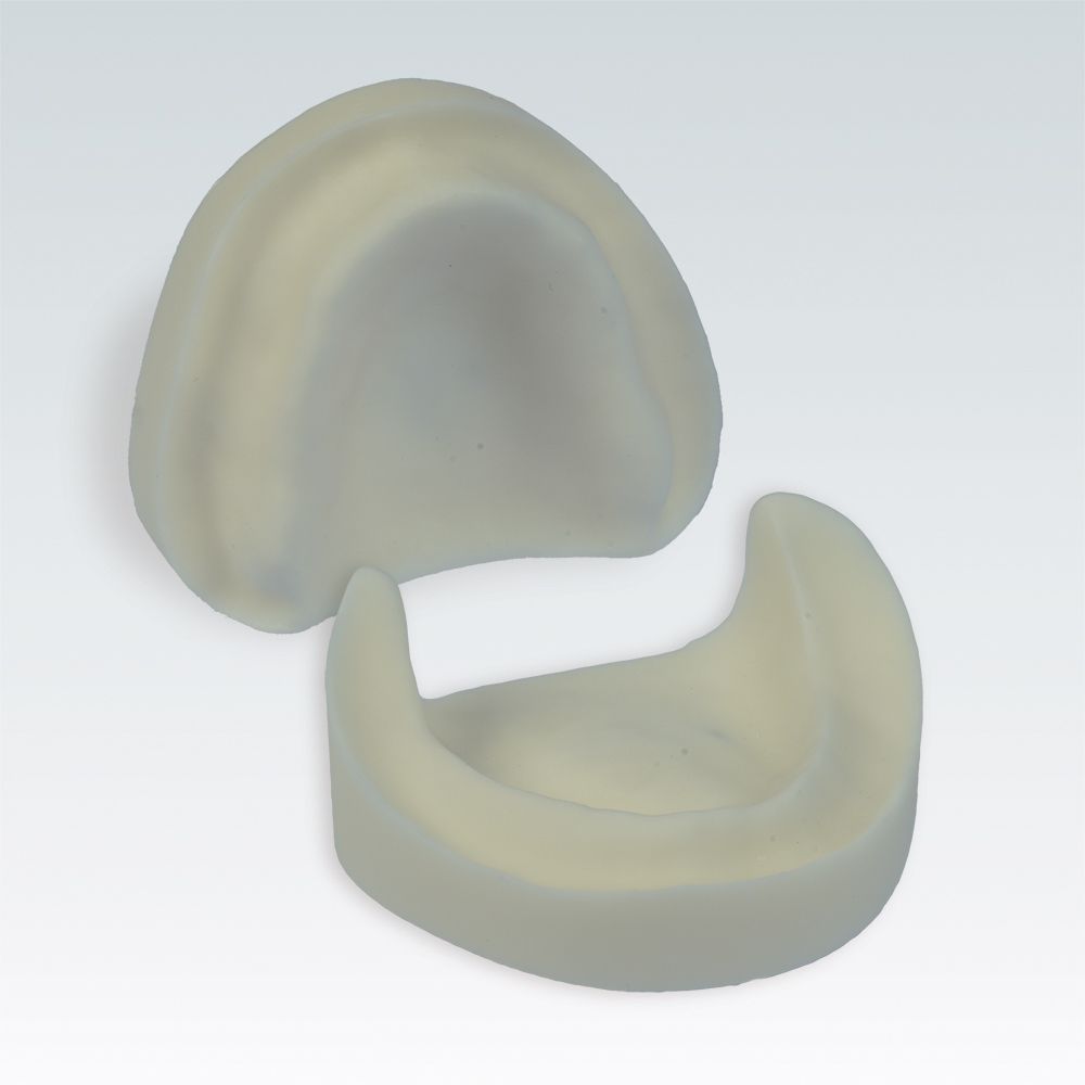 B-3 NMJO Стоматологическая модель верхней и нижней беззубой челюсти с нейтриальным прикусом, без съемной слизистой