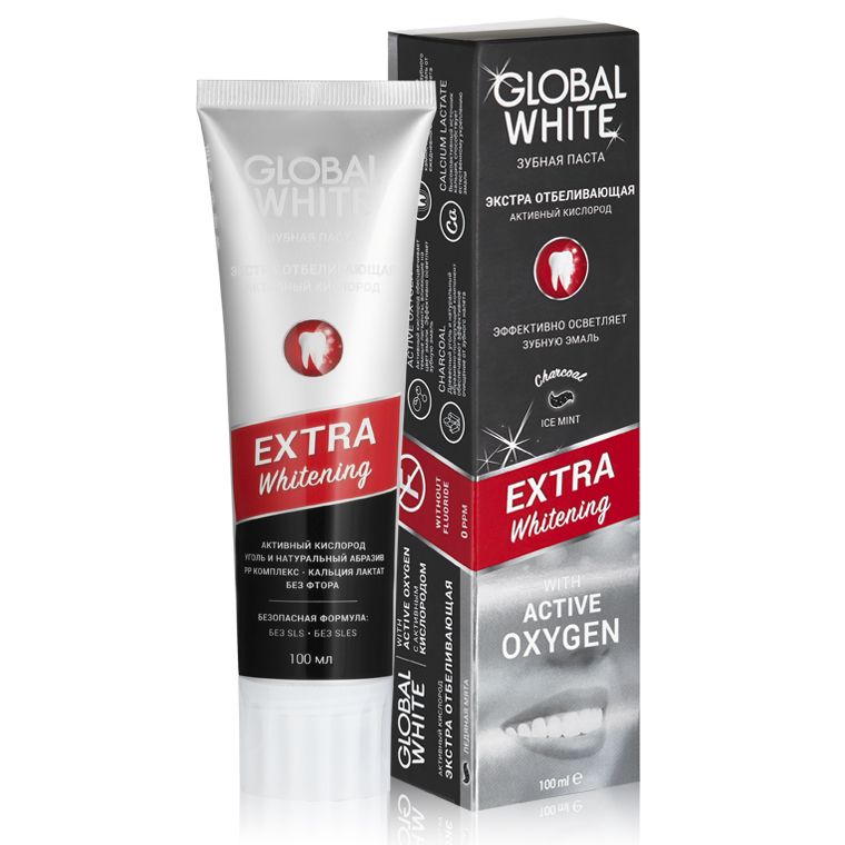 Зубная паста отбеливающая EXTRA Whitening 100 мл (125 гр.)