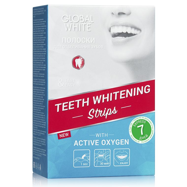 Отбеливающие полоски для зубов TEETH WHITENING Strips "7 ДНЕЙ"