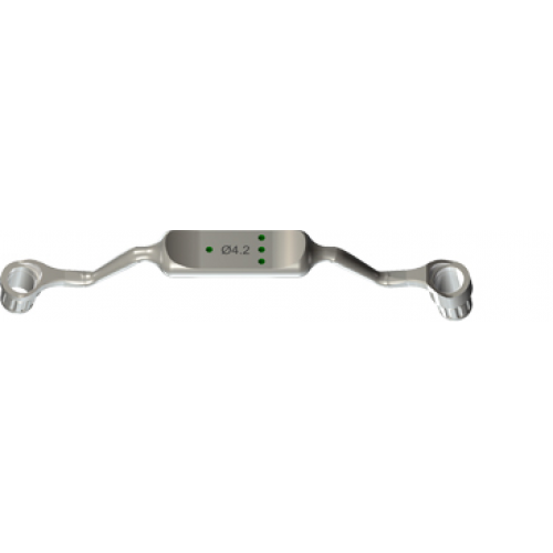 Самозащелкивающийся держатель для втулки Ø 4.2 мм, ограничитель глубины на 1 мм/3 мм, Stainless Steel